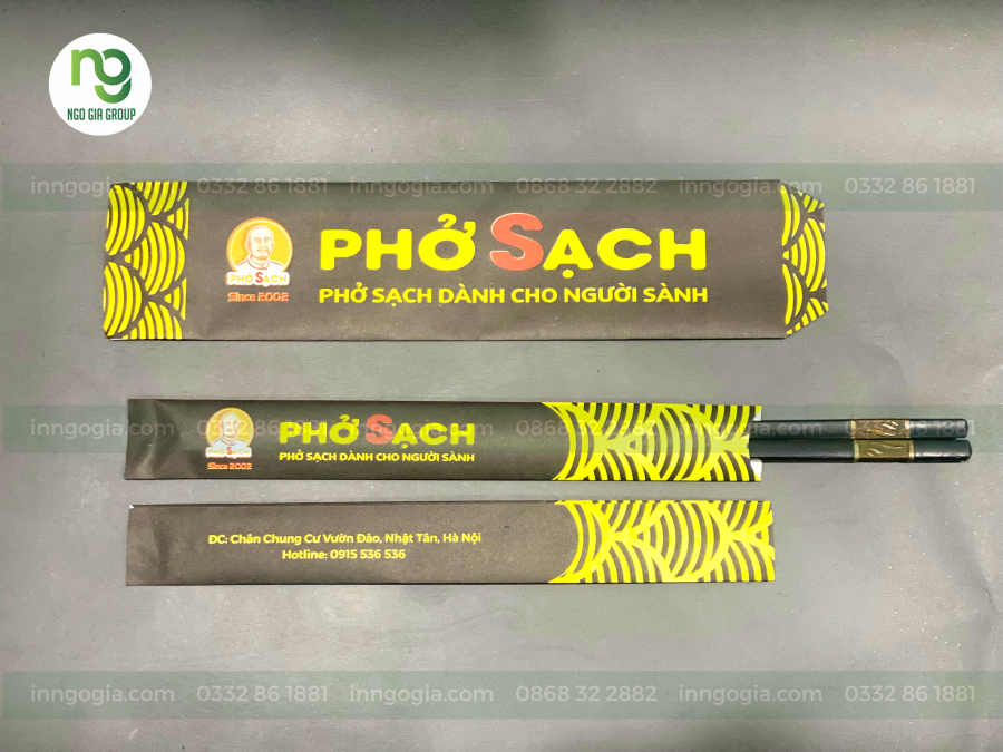 in vỏ đũa cho quán phở